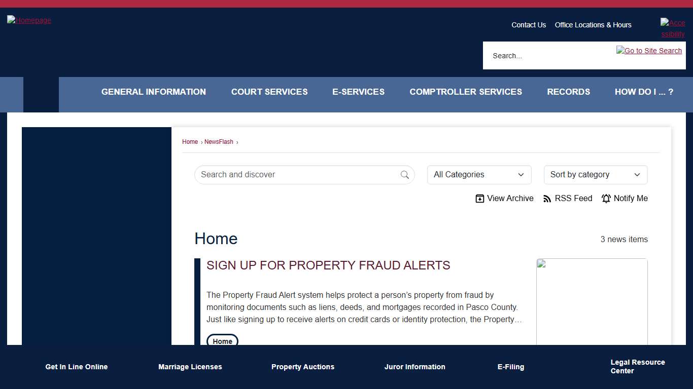 News Flash • Pasco County Clerks, FL