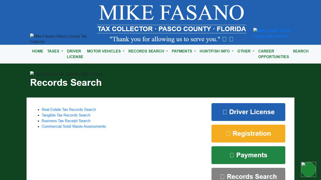 Records Search | Mike Fasano | Official Site